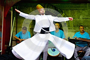 Whirling dervish on stage