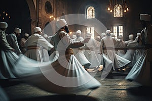 Whirling Dervish sufi religious dance created by generative AI