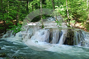 Arremolinándose montana un rio cascada 