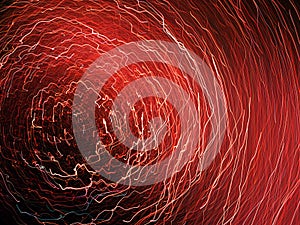 Whirling particles or strings - physics style abstract background