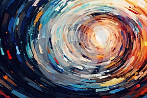 whirlpool of abstract colors and forms on a dynamic background, creating a visual vortex that captures the viewers attention