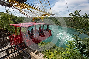 The Whirlpool Aero Car ready for a ride over the whirlpool of the Niagara River. Niagara Falls, Ontario, Canada