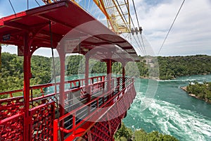 The Whirlpool Aero Car ready for a ride over the whirlpool of the Niagara River. Niagara Falls, Ontario, Canada.