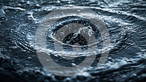 Whirlpool Wonder: Mesmerizing Vortex of Water in Natural Motion