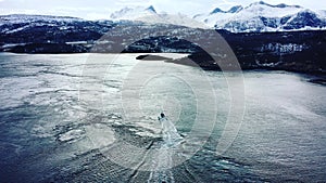 Whirlpools of the maelstrom of Saltstraumen, Nordland