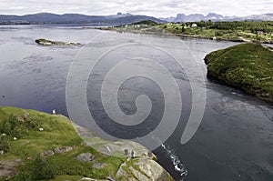 Whirlpools of the maelstrom of Saltstraumen, Nordland