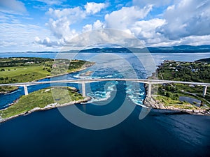 Whirlpools of the maelstrom of Saltstraumen, Nordland, Norway photo