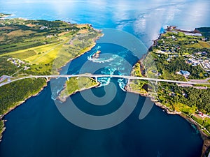 Whirlpools of the maelstrom of Saltstraumen, Nordland, Norway photo