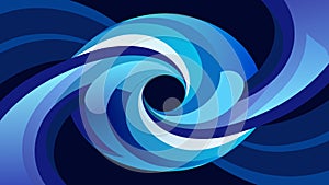 Whirls of light and dark blues intertwine symbolizing the ebb and flow of emotions and the everchanging nature of