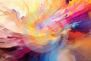whirlwind of abstract colors and lines on a dynamic background, conveying a sense of movement and spontaneity