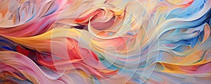 whirlwind of abstract colors and lines on a dynamic background, conveying a sense of movement and spontaneity panorama