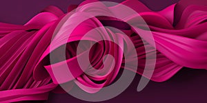 Whirlwind of Color: Mesmerizing Magenta Twisty Ruffles in an Abstract Design. AI Generated.