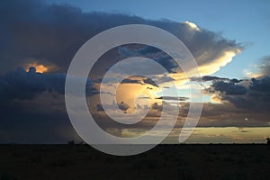 Whirlwind and dramatic sky photo