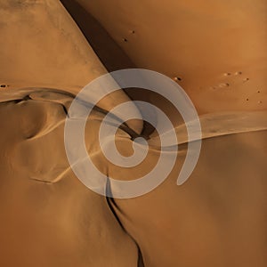 Whirlwind like dunes in Namib desert, Africa