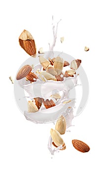 Whirlwind of milk with almonds