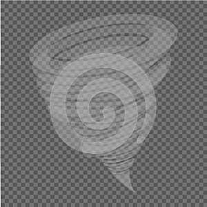 Whirlwind sign Tornado Hurricane Hurricane - storm. Gray background. Vector illustration