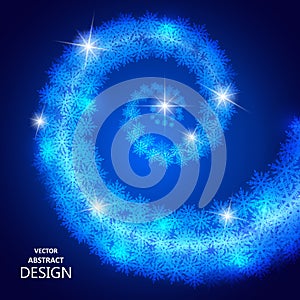 Whirlwind from snowflakes