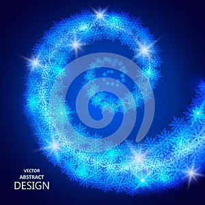 Whirlwind from snowflakes