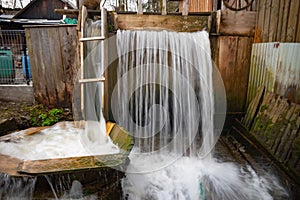 Whirpool tradional washing machine made by wood