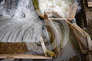 Whirpool tradional washing machine made by wood