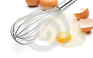 Whisk with eggs