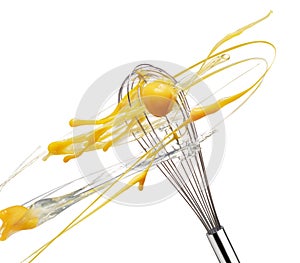 Whisk with eggs