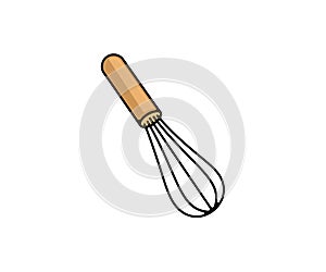 Whisk for mixing and whisking, beater mixer, whisker, logo design. Beater, bakery, pastry shop and cake shop, vector design