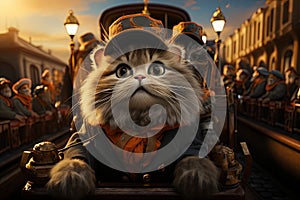 Whisker Express: All aboard the purrfect train adventure with cat - shaped locomotives, whisker - themed carriages, and feline -