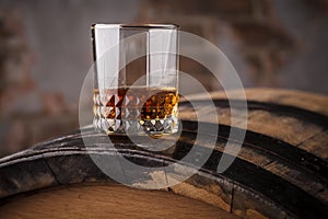 Whiskey on a barrel