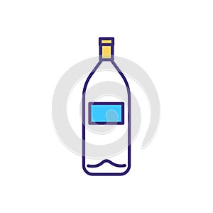 Whiskey bottle RGB color icon