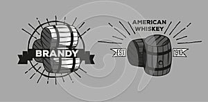 Whiskey brandy logotypes