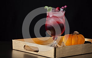 Whiskey-Cranberry Cocktail - Fall Drinks