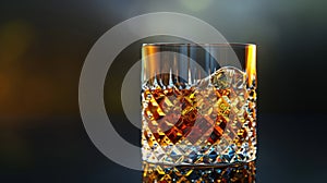 The Whiskey in Crystal Glass.AI generated image