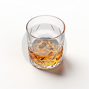 Whiskey Cup Mock Up On White Background photo