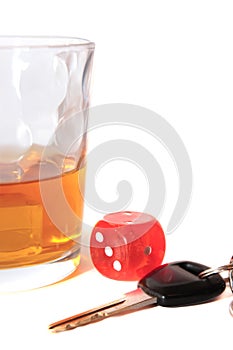 Whiskey dice and car keys