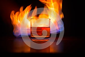 Whiskey in fire img