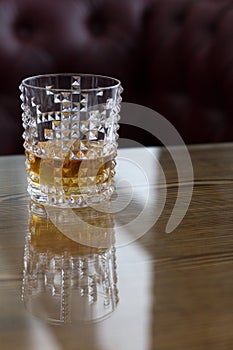 Wiskey in glass.