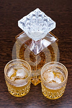 Whiskey glass on the rocks