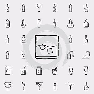 whiskey with ice dusk icon. Drinks & Beverages icons universal set for web and mobile