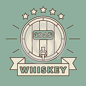 Whiskey logo design - vintage whisky label