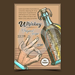 Whiskey Original Recipe Advertising Poster Vector
