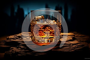 Whiskey, scotch, cognac, brandy, booze ice cube coctail liquor rum drinking high alcohol irish nightclub spirit glass