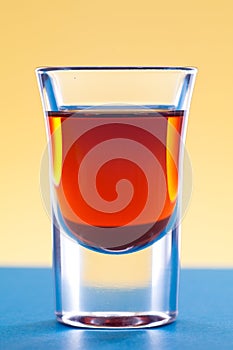 Whiskey in shot glass