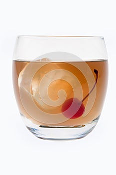 Whiskey Sour cocktail on a white background