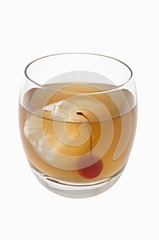 Whiskey Sour cocktail on a white background