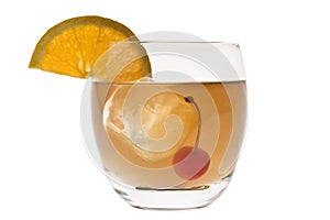 Whiskey Sour cocktail on a white background