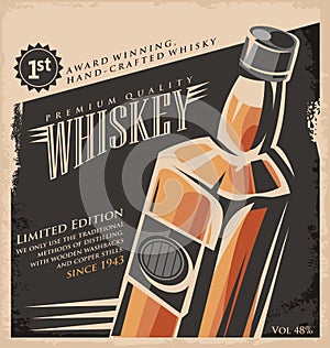 Whiskey vintage poster design