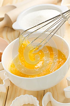 Whisking eggs