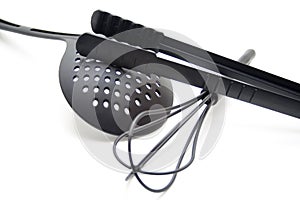 Whisks with barbecue tongs
