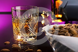 Whisky with almonds